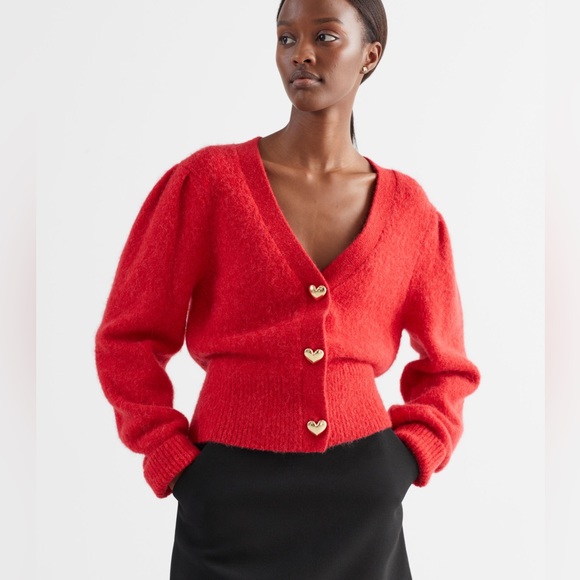 & Other Stories Puff Sleeve Cardigan - Picture 16 of 16